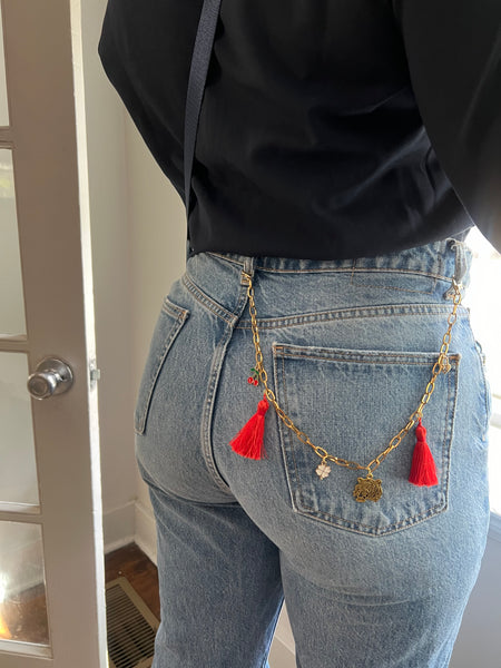 Burning Blue Purse/Belt Loop Chain