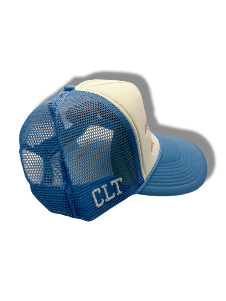 my sidechick is a supermodel pink and blue hat